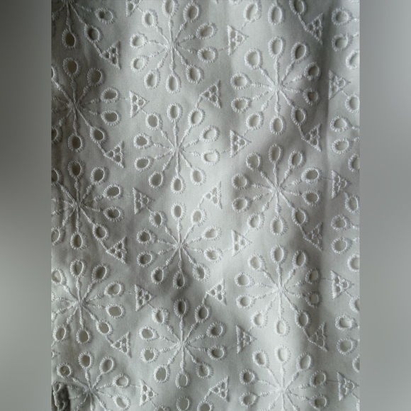 Lilly Pulitzer Zoya Ruffle Romper in Resort White Neon Sunburst Eyelet Size 4 - Picture 9 of 11